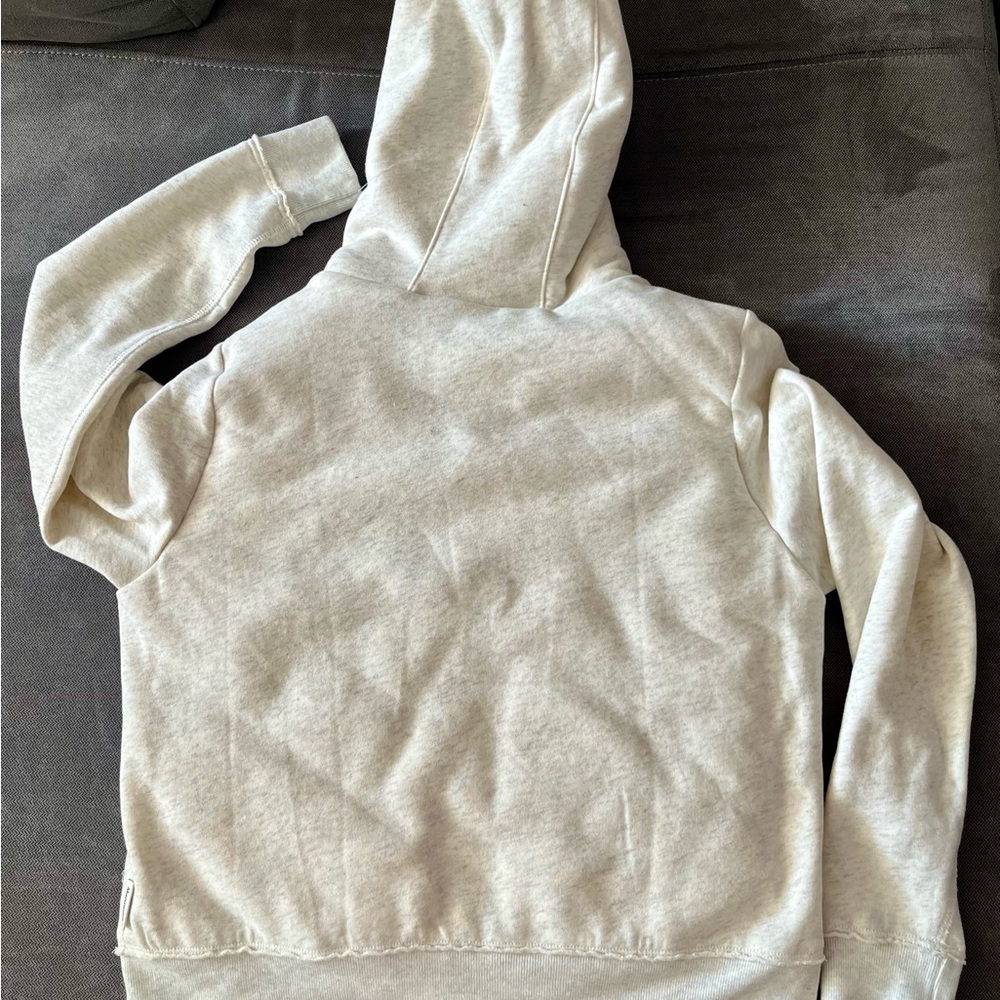 NWT - Abercrombie & Fitch Cream Faux Fur Interior Jacket/Sweatshirt - Picture 7 of 7